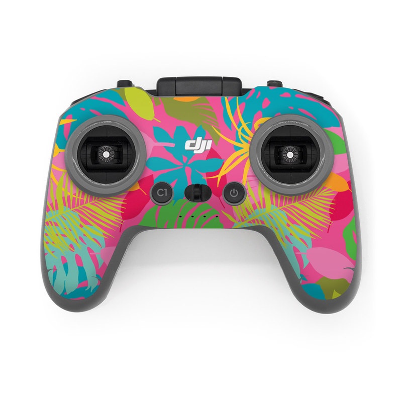 DJI FPV Remote Controller 2 Skin design of Organism, Pink, Rectangle, Magenta, Aqua, Art, Symmetry, Pattern, Painting, Electric blue, with pink, green, blue, yellow, orange, red colors