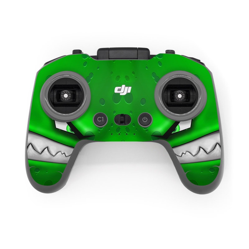 DJI FPV Remote Controller 2 Skin design of Green, Font, Animation, Logo, Graphics, Games, with green, white colors