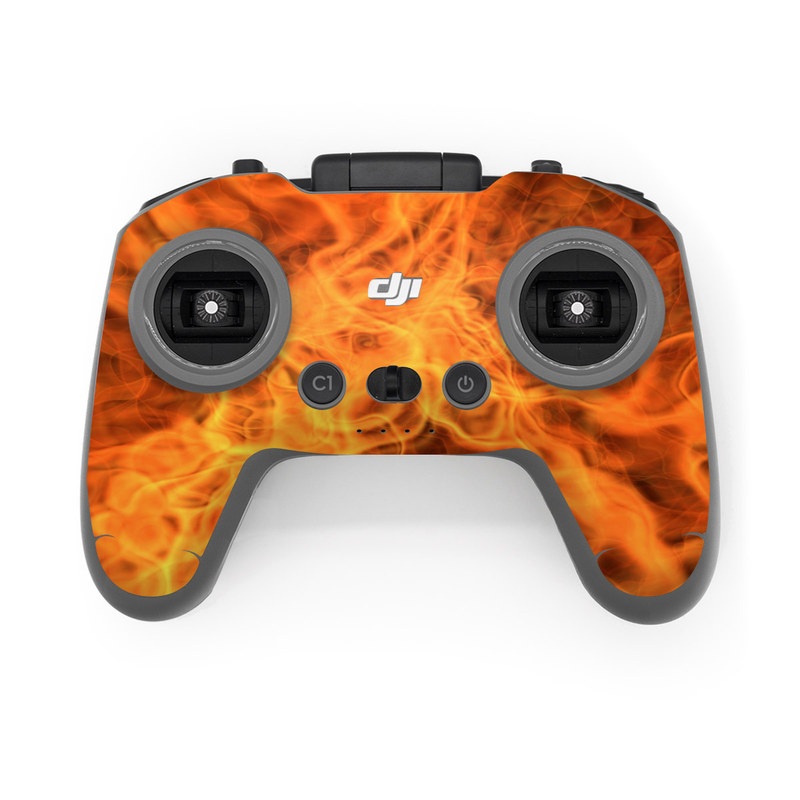 DJI FPV Remote Controller 2 Skin design of Flame, Fire, Heat, Orange, with red, orange, black colors
