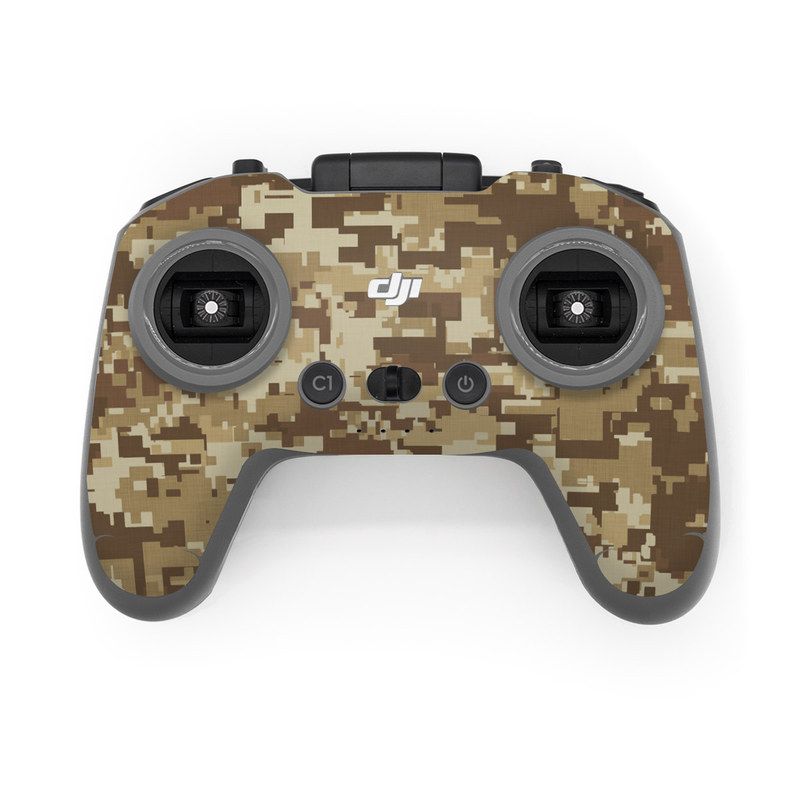 DJI FPV Remote Controller 2 Skin design of Military camouflage, Brown, Pattern, Camouflage, Wall, Beige, Design, Textile, Uniform, Flooring, with brown colors