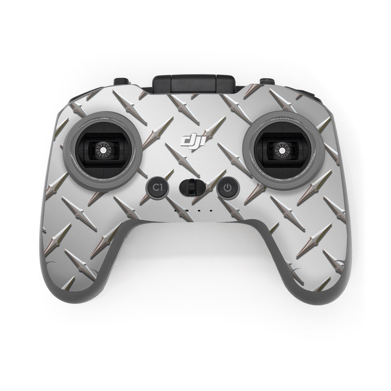 DJI FPV Remote Controller 2 Skin design of Pattern, Metal, Line, Design, Steel, Parallel, Tile, Beige, Flooring, with gray colors