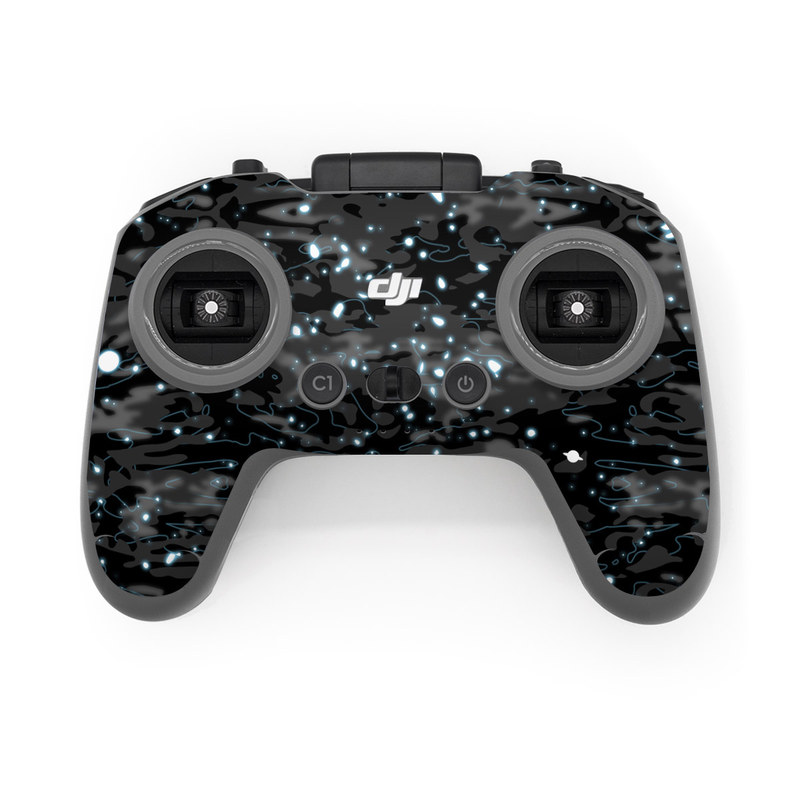 DJI FPV Remote Controller 2 Skin design of Black, Water, Space, Black-and-white, Granite, with blue, white, gray, blue colors