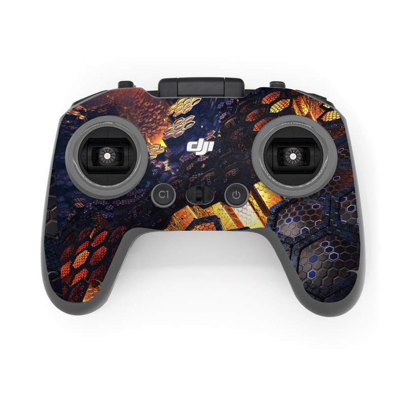 DJI FPV Remote Controller 2 Skin design of Geological phenomenon, Sky, Water, Cobblestone, Rock, Reflection, Colorfulness, World, Art, with black, red, green colors