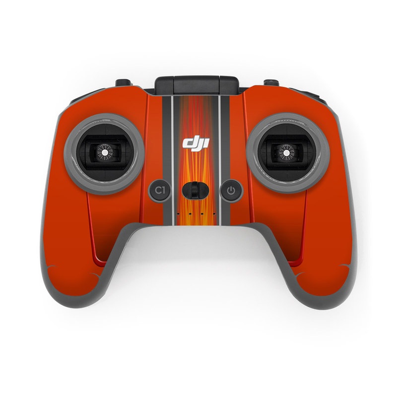 DJI FPV Remote Controller 2 Skin design of Orange, Red, Line, Material property, Rectangle, Automotive lighting, with red, black, orange, gray colors