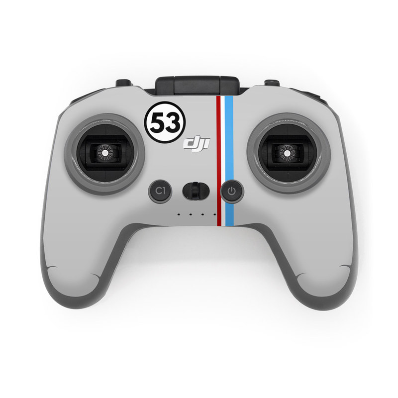 DJI FPV Remote Controller 2 Skin design of Line, Sign, Games, with gray, blue, red, white, black colors