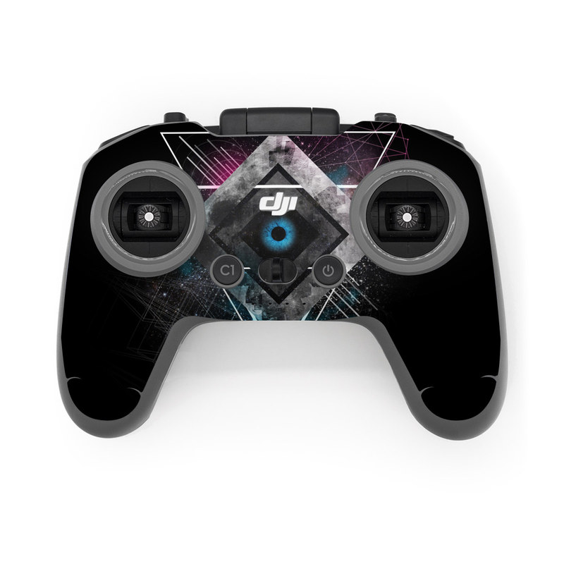 DJI FPV Remote Controller 2 Skin design of Graphic design, Design, Pattern, Graphics, Illustration, Font, Circle, Triangle, Fractal art, Logo, with black, gray colors