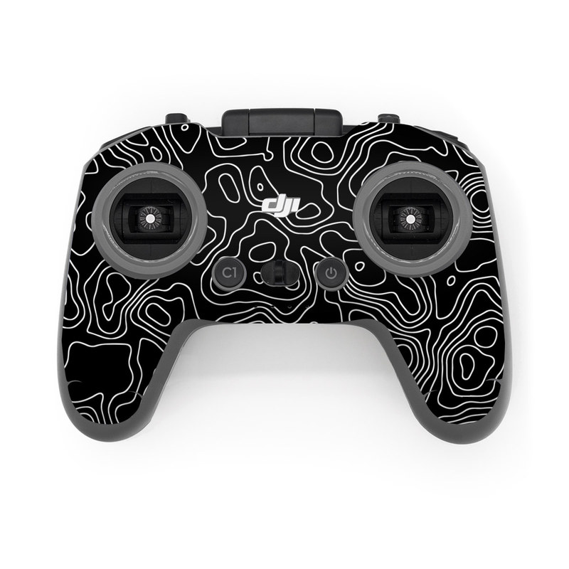 DJI FPV Remote Controller 2 Skin design of Art, Motif, Pattern, Symmetry, Monochrome, Circle, Font, Visual arts, Illustration, Monochrome photography, with black, gray colors