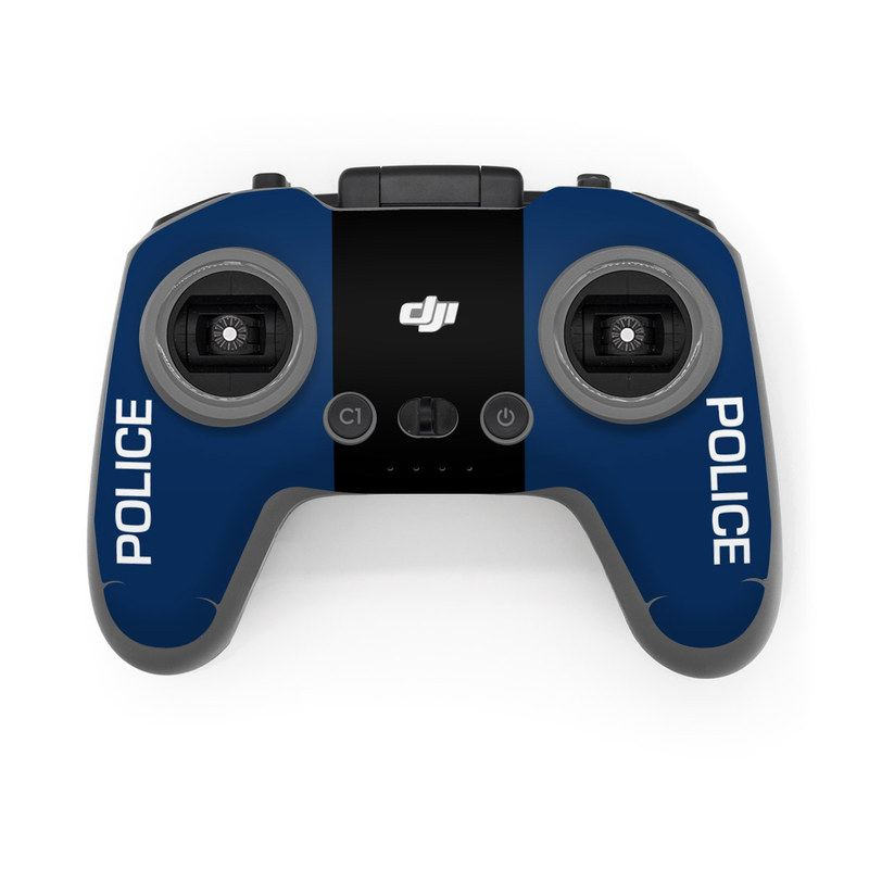 DJI FPV Remote Controller 2 Skin design of Symbol, Logo, Badge, Emblem, Graphics, Security, Law enforcement, with blue, black, white colors
