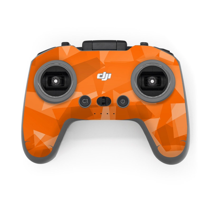 DJI FPV Remote Controller 2 Skin design of Orange, Pattern, Peach, Line, Design, Triangle, with orange colors