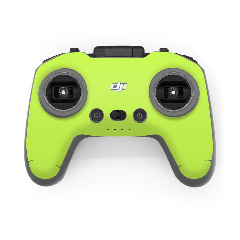 DJI FPV Remote Controller 2 Skin design of Green, Yellow, Text, Leaf, Font, Grass, with green colors