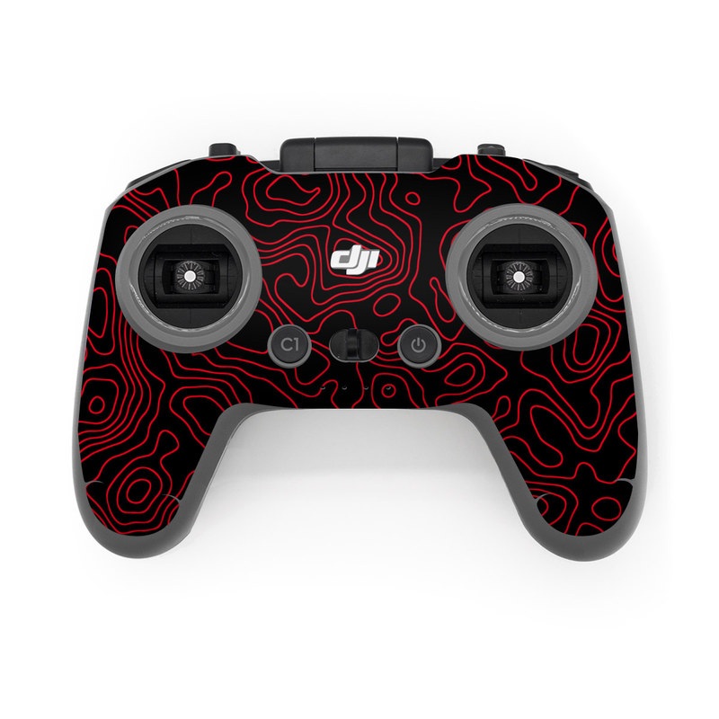 DJI FPV Remote Controller 2 Skin design of Pink, Art, Motif, Magenta, Font, Pattern, Symmetry, Rectangle, Circle, Electric blue, with black, red colors