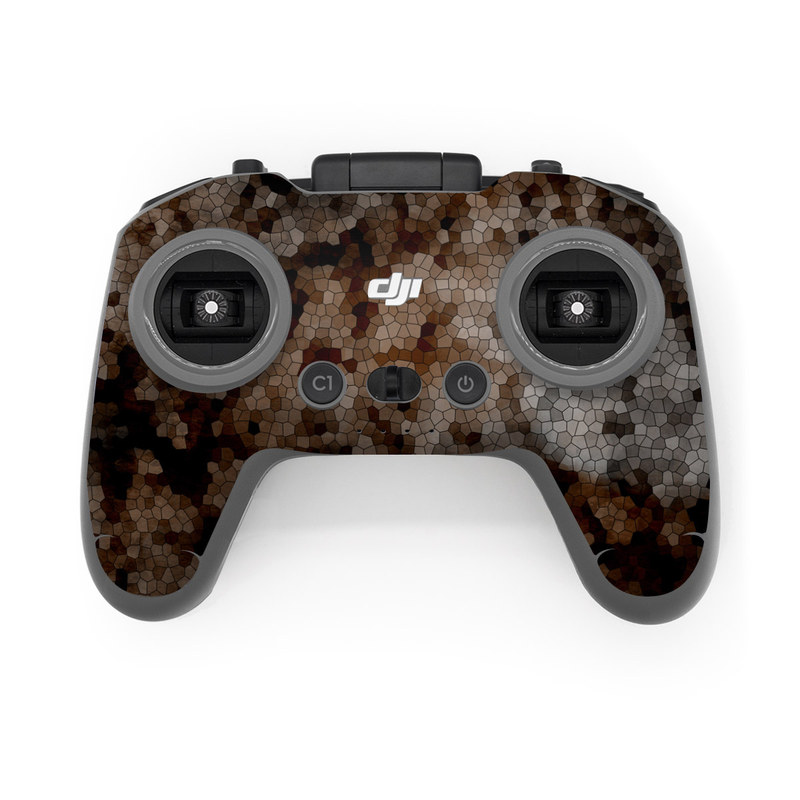DJI FPV Remote Controller 2 Skin design of Brown, Design, Soil, Pattern, Rock, Rust, Granite, Metal, with black, white, gray, brown colors