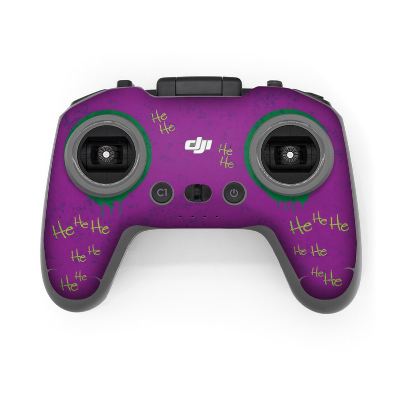 DJI FPV Remote Controller 2 Skin design, with green, purple, black colors