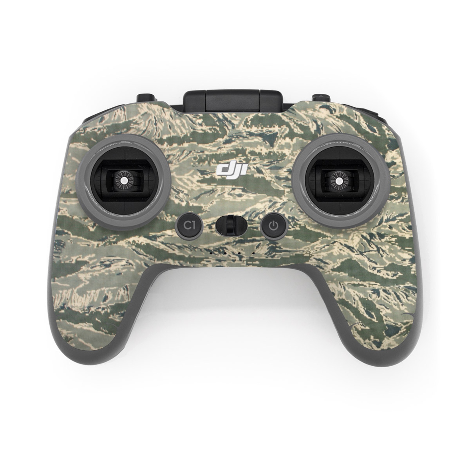 DJI FPV Remote Controller 3 Skin design of Pattern, Grass, Plant, with gray, green colors