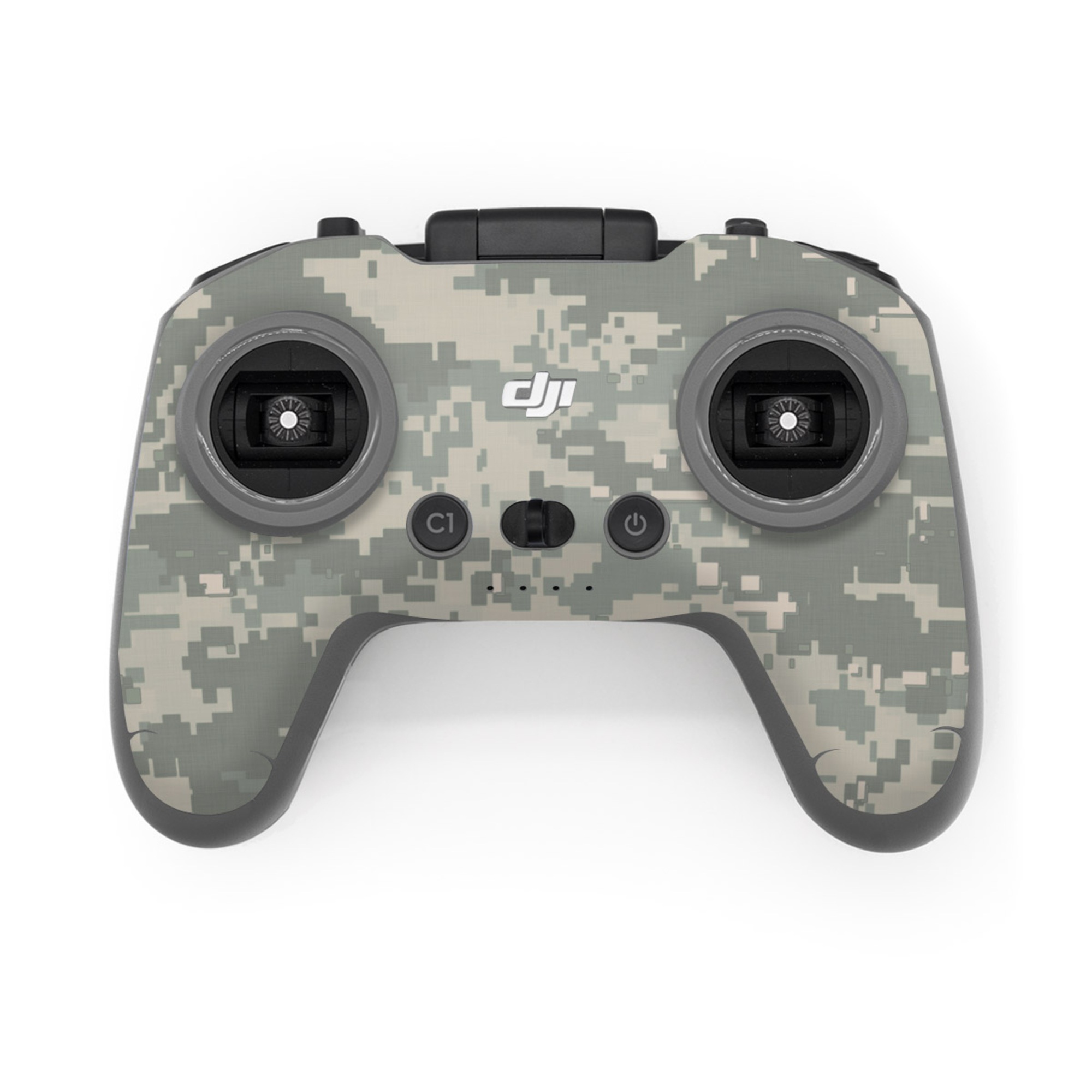 DJI FPV Remote Controller 3 Skin design of Military camouflage, Green, Pattern, Uniform, Camouflage, Design, Wallpaper, with gray, green colors