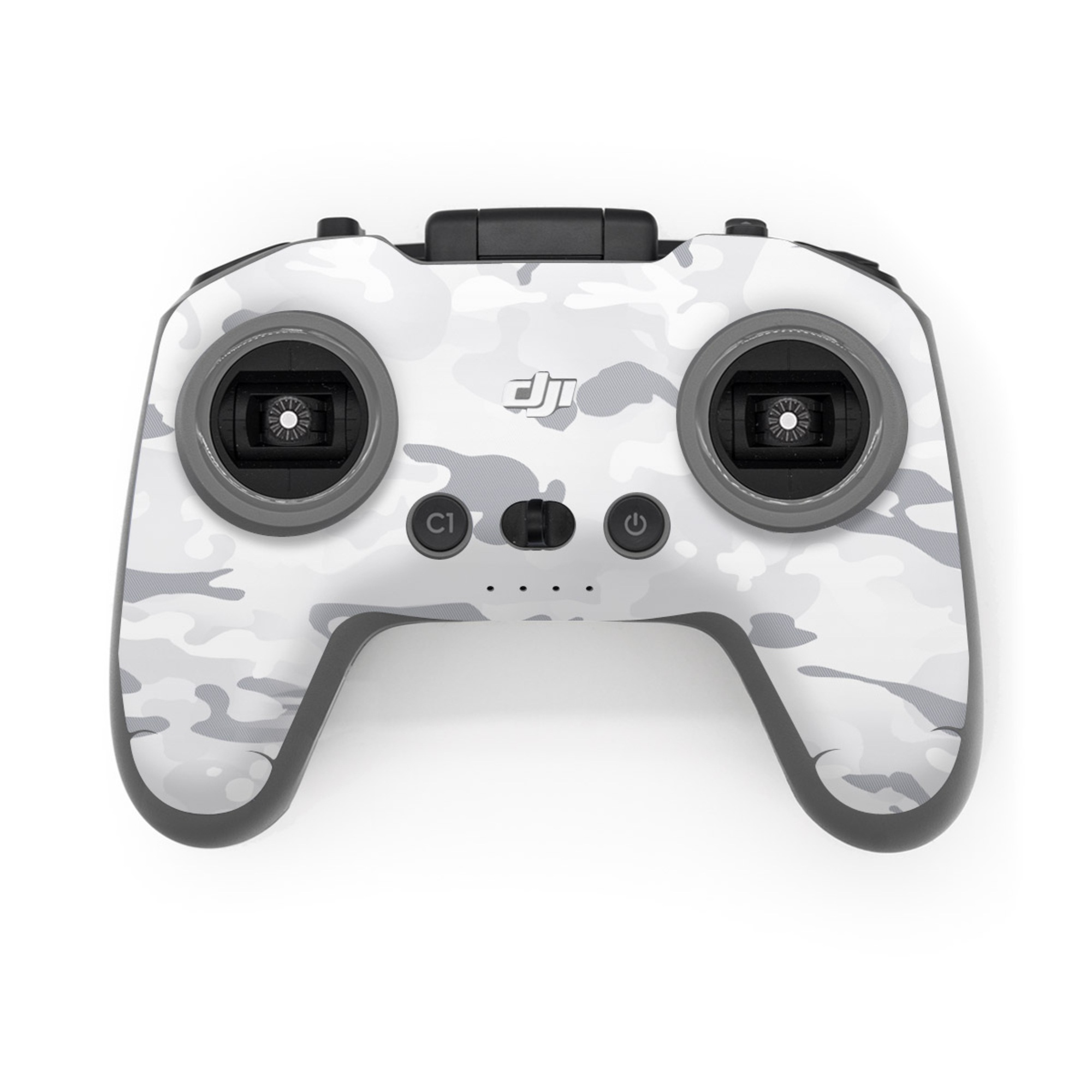 DJI FPV Remote Controller 3 Skin design of Vertebrate, Mammal, Grey, Pattern, Monochrome, Art, Monochrome photography, Rock, Font, Winter, with white, gray colors