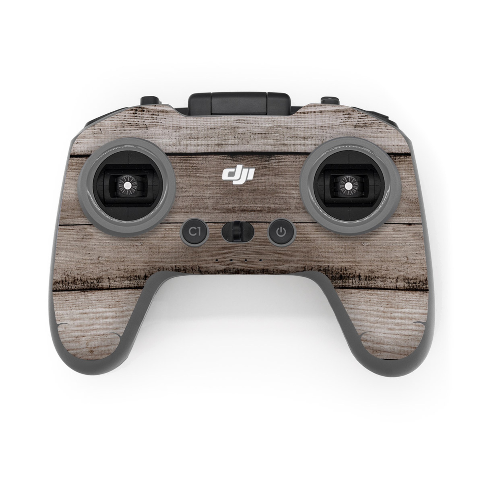 DJI FPV Remote Controller 3 Skin design of Wood, Plank, Wood stain, Hardwood, Line, Pattern, Floor, Lumber, Wood flooring, Plywood, with brown, black colors