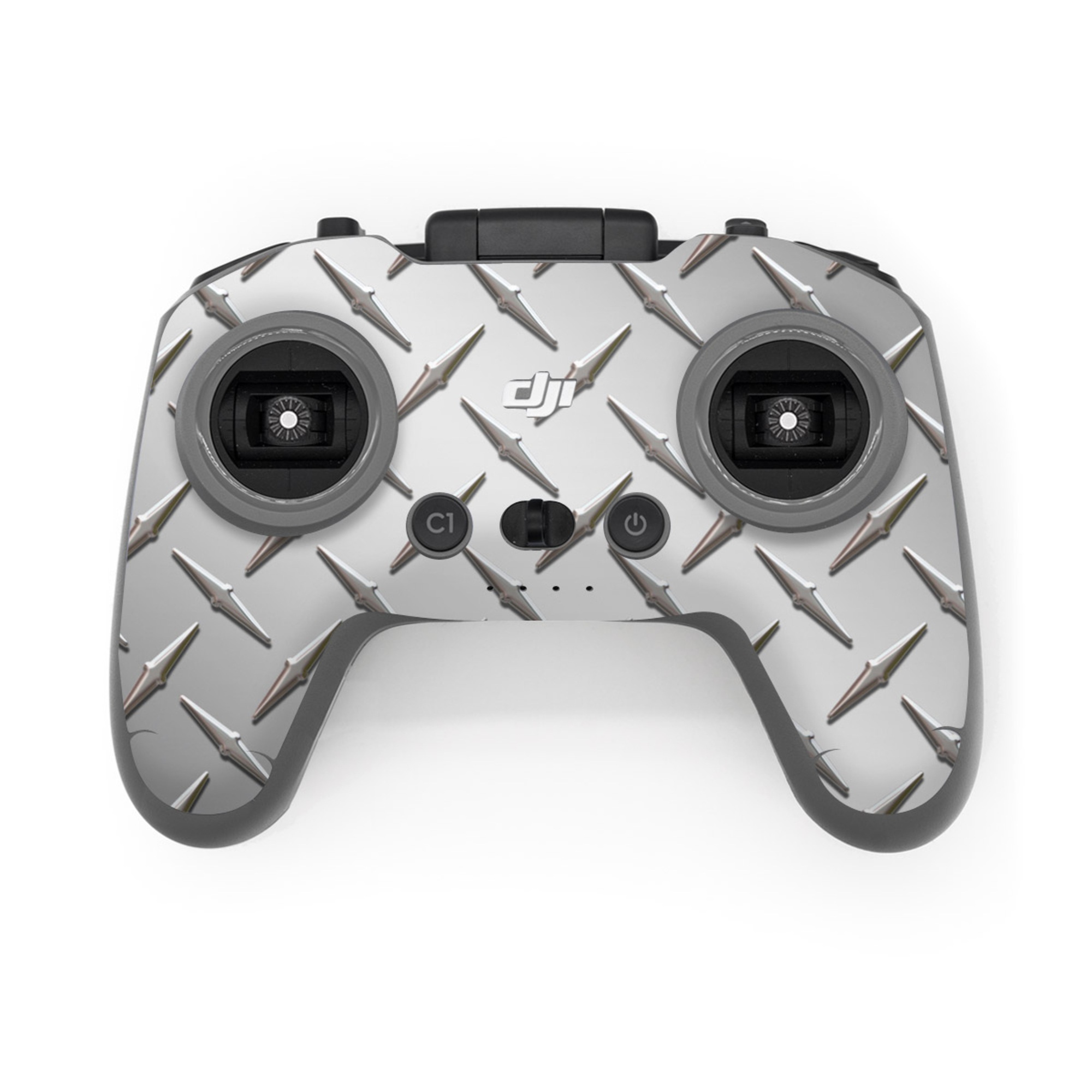 DJI FPV Remote Controller 3 Skin design of Pattern, Metal, Line, Design, Steel, Parallel, Tile, Beige, Flooring, with gray colors