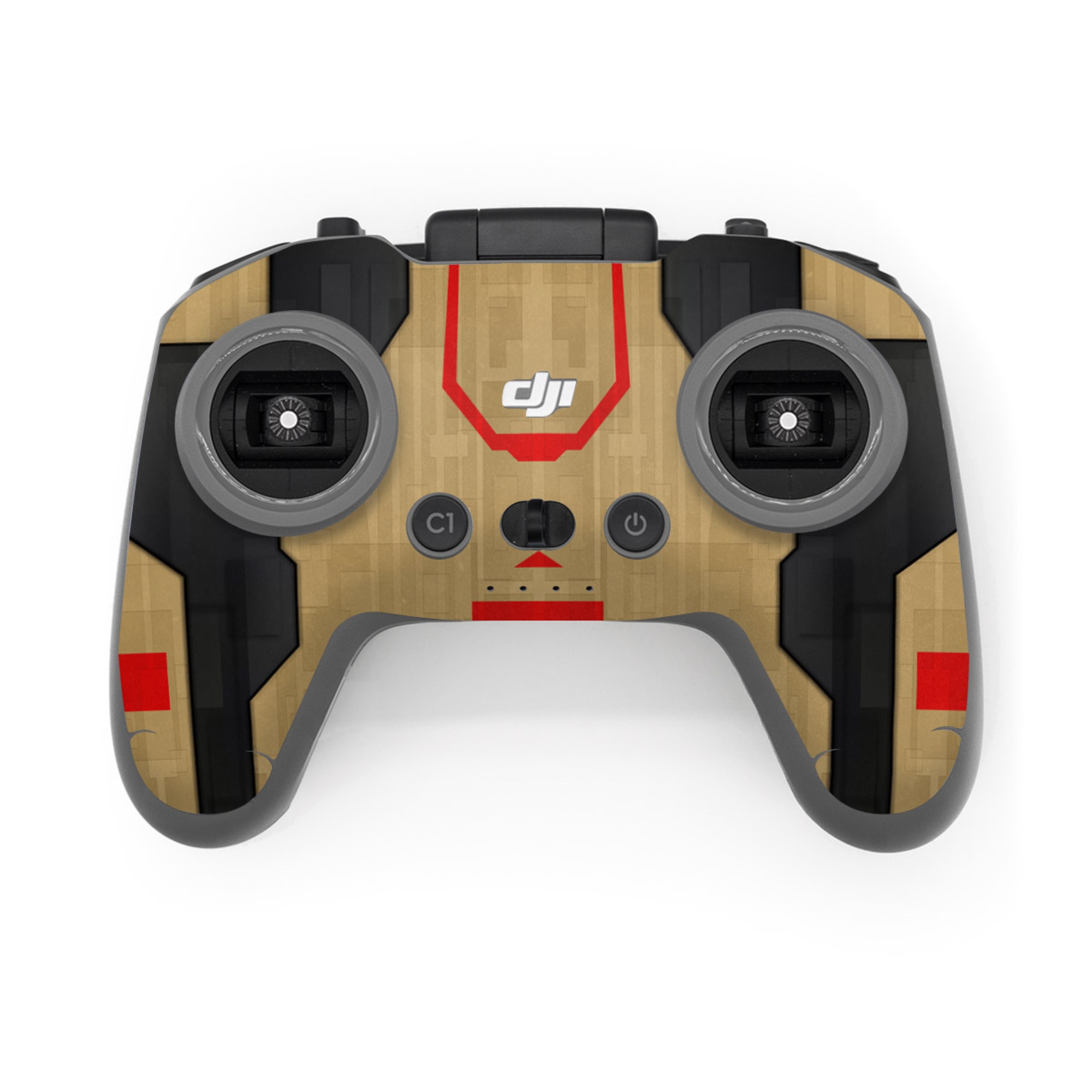 DJI FPV Remote Controller 3 Skin design, with brown, red colors