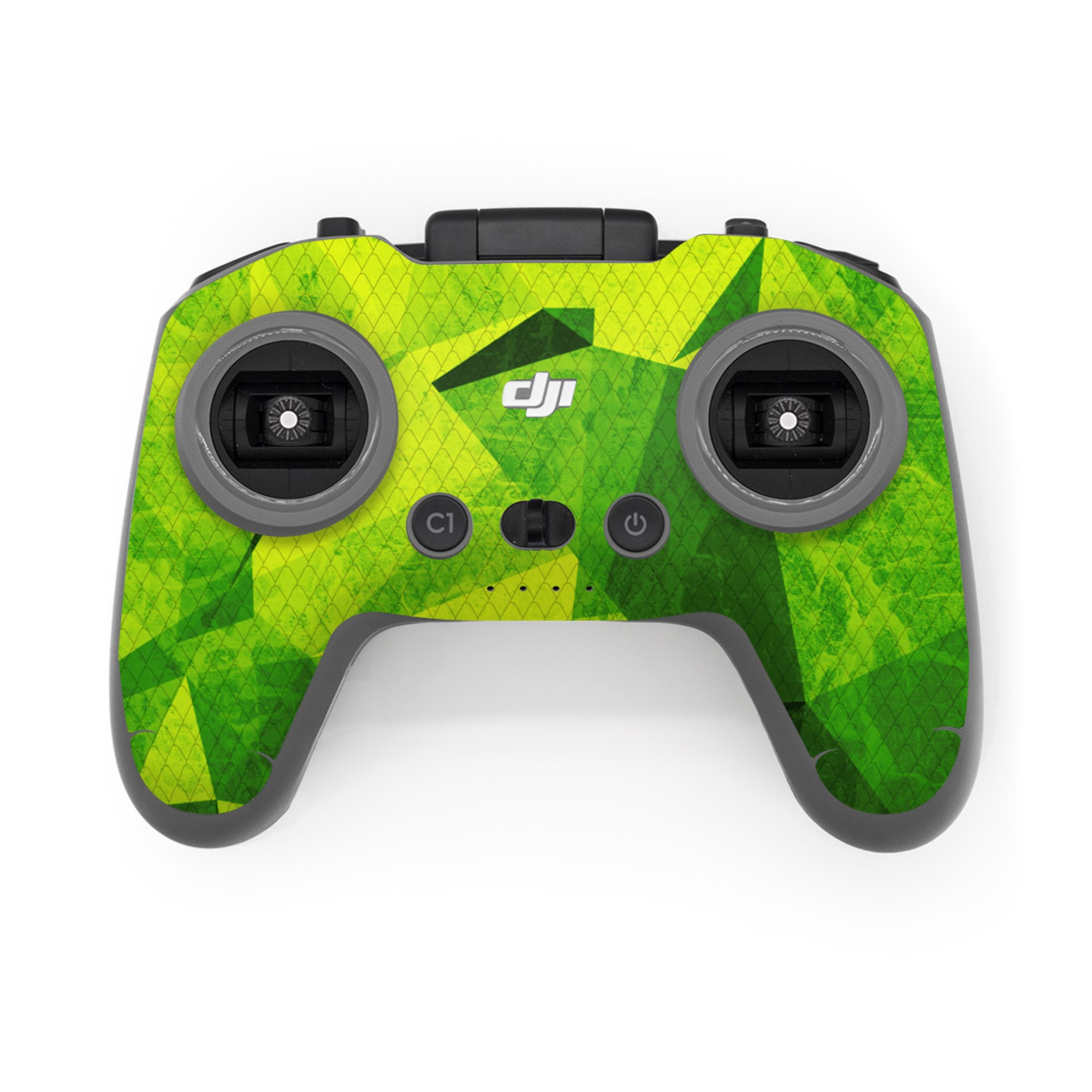 DJI FPV Remote Controller 3 Skin design of Green, Pattern, Leaf, Design, Illustration, with green colors