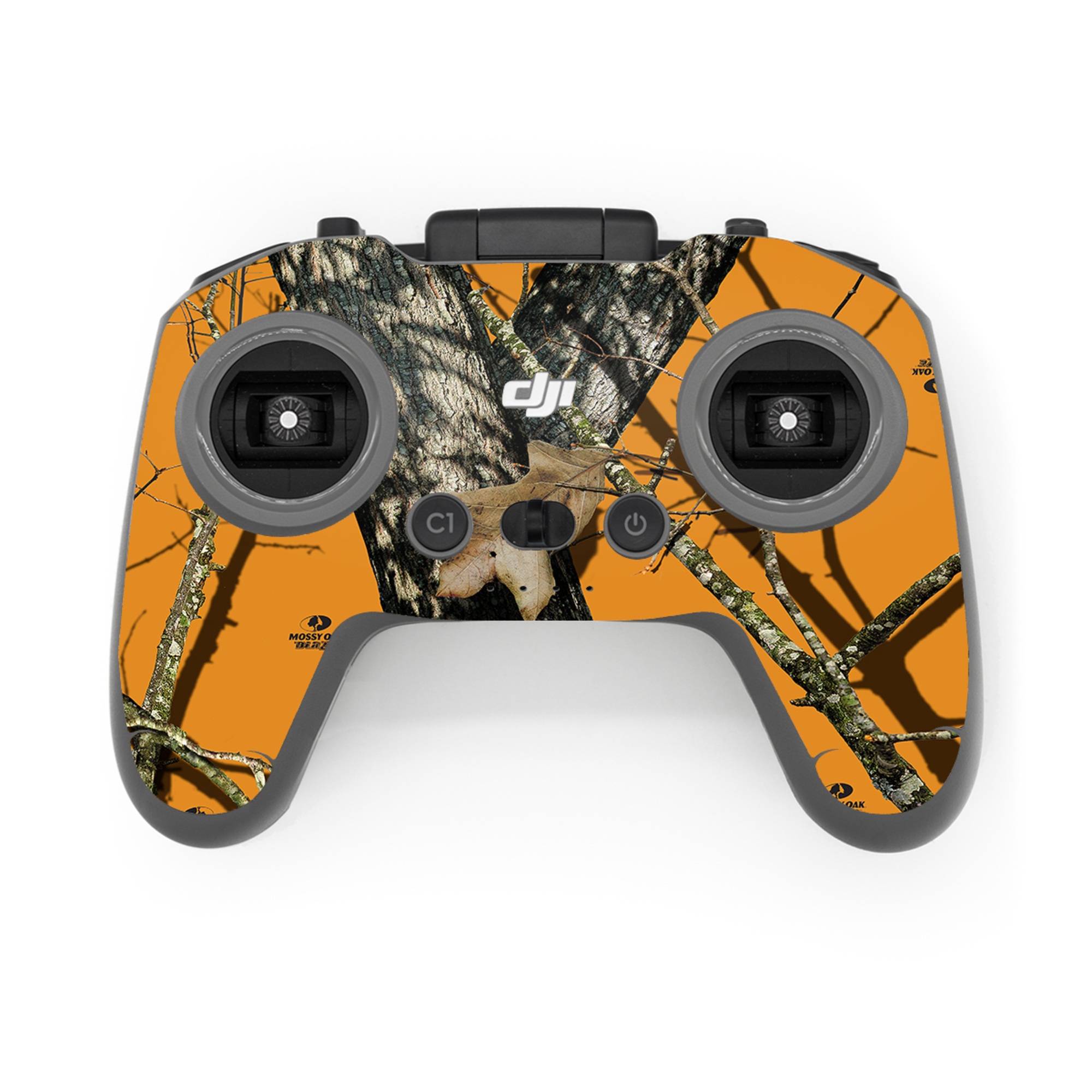 DJI FPV Remote Controller 3 Skin design of Tree, Branch, Canoe birch, Woody plant, Plant, Leaf, Adaptation, Wildlife, Trunk, Birch family, with green, black, gray, red colors
