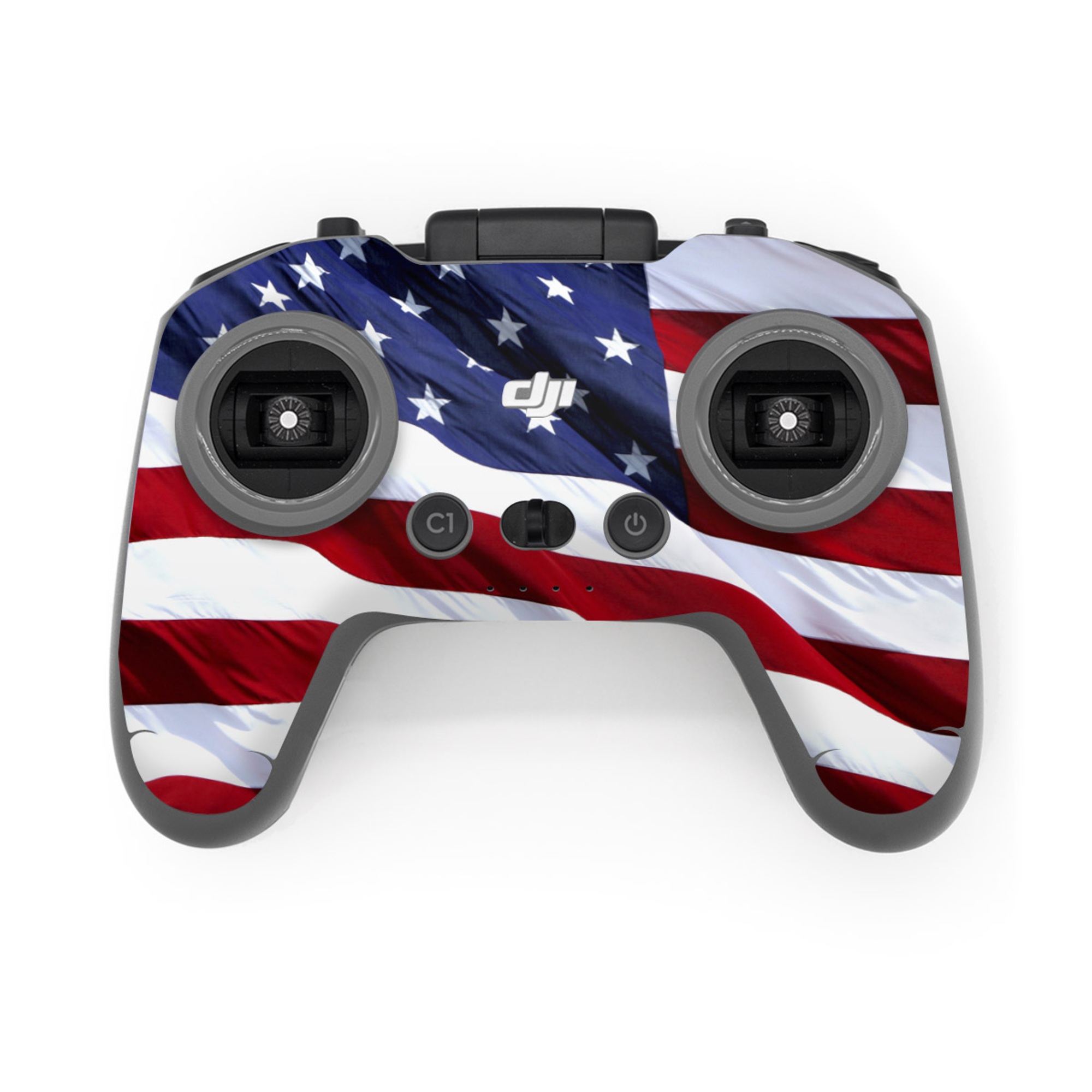 DJI FPV Remote Controller 3 Skin design of Flag, Flag of the united states, Flag Day (USA), Veterans day, Memorial day, Holiday, Independence day, Event, with red, blue, white colors