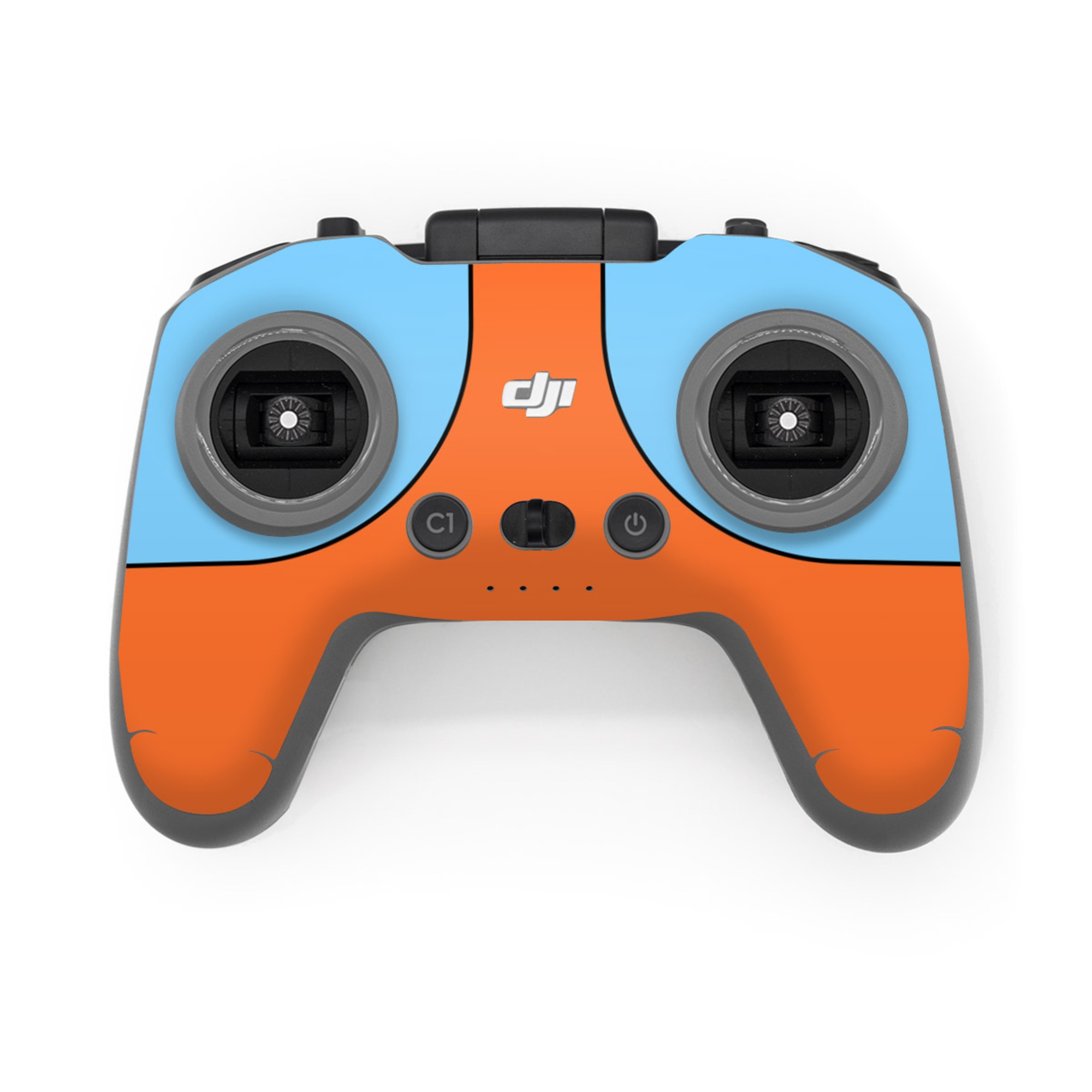 DJI FPV Remote Controller 3 Skin design of Line, with blue, orange, black colors