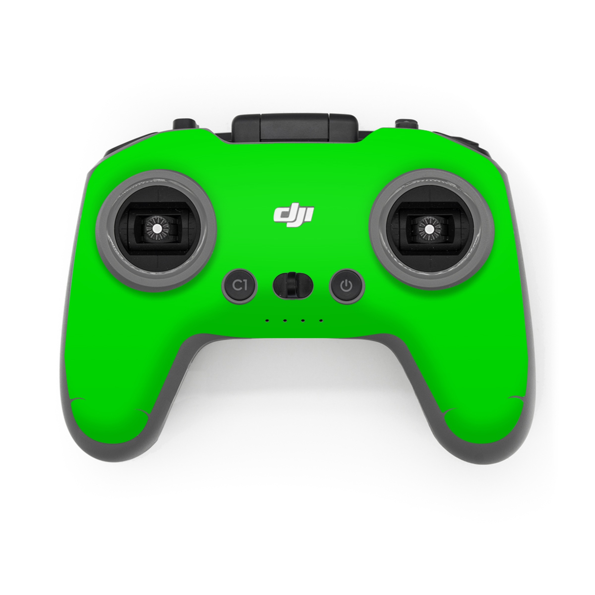 DJI FPV Remote Controller 3 Skin design of Green, Rectangle, Baize, Table, Font, Electric blue, Pattern, Symmetry, Magenta, Circle, with green colors