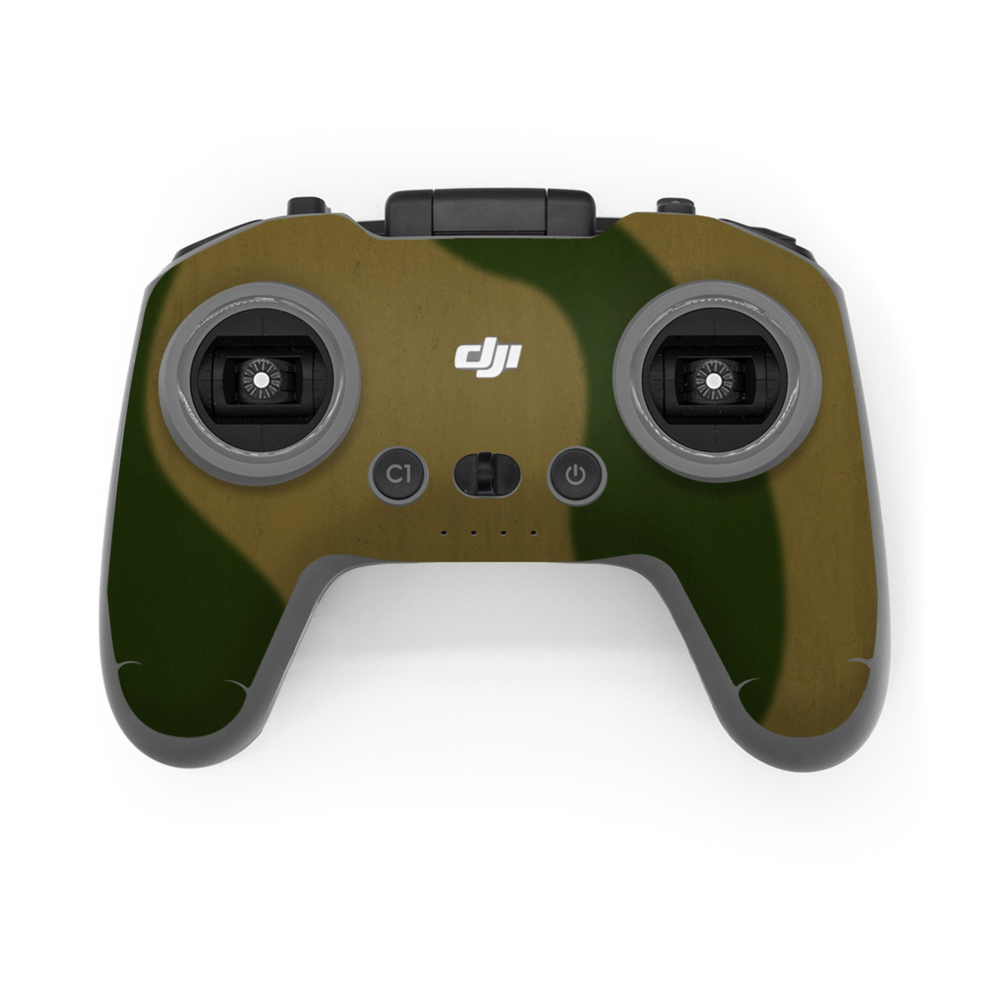 DJI FPV Remote Controller 3 Skin design of Red, Orange, Shadow, with green, brown, red, white colors