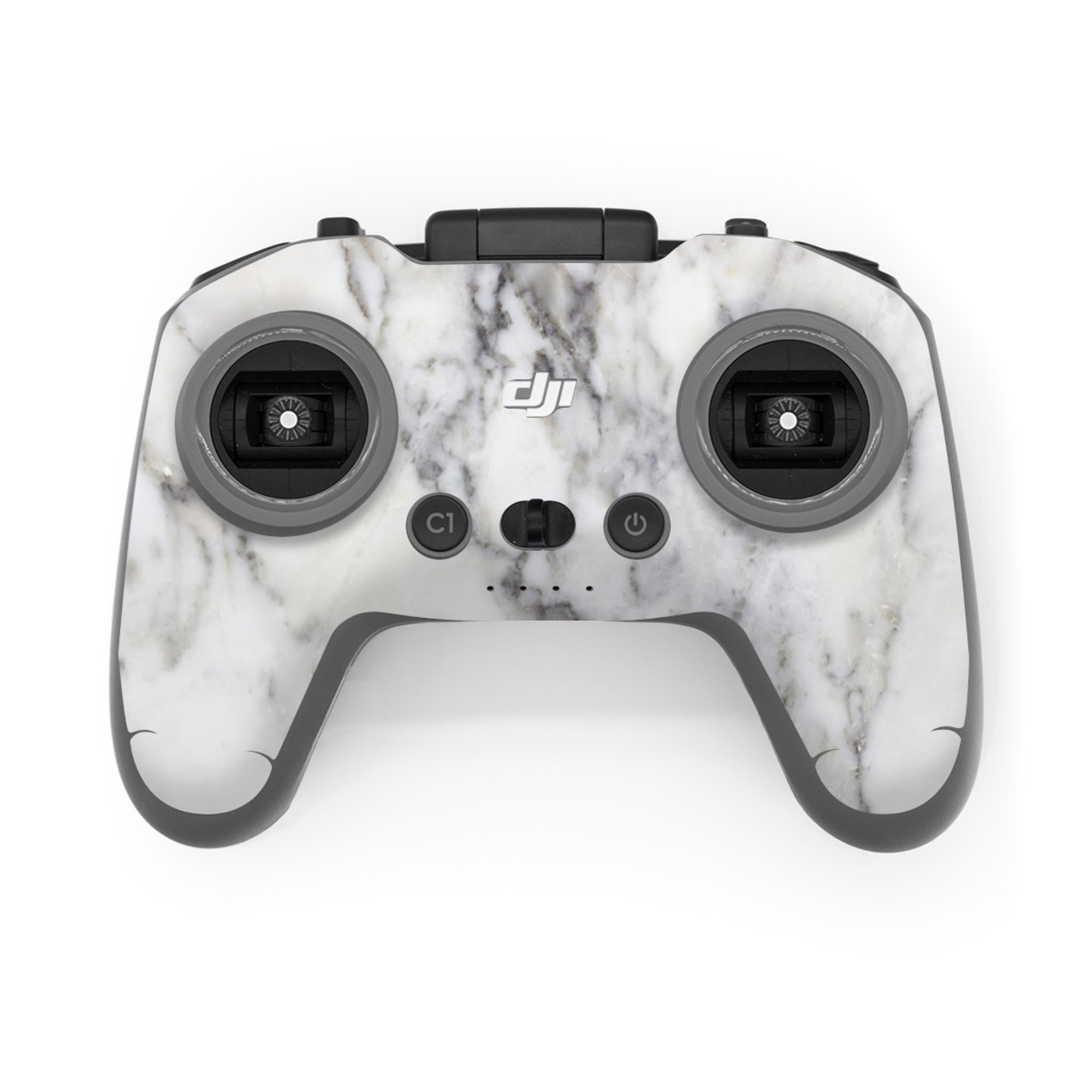 DJI FPV Remote Controller 3 Skin design of White, Geological phenomenon, Marble, Black-and-white, Freezing, with white, black, gray colors