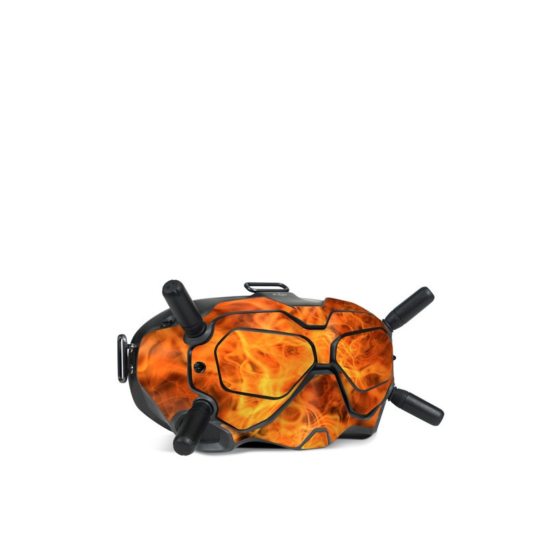 DJI FPV Goggles V2 Skin design of Flame, Fire, Heat, Orange, with red, orange, black colors