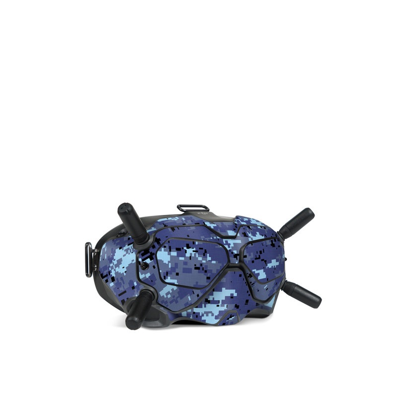 DJI FPV Goggles V2 Skin design of Blue, Purple, Pattern, Lavender, Violet, Design with blue, gray, black colors