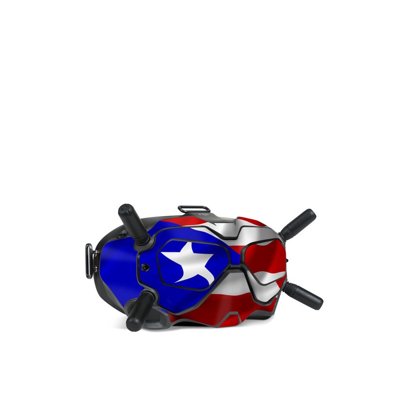 DJI FPV Goggles V2 Skin design of Flag, Flag of the united states, Flag Day (USA), Veterans day, Independence day, with red, blue, white colors