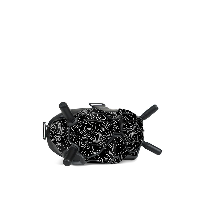 DJI FPV Goggles V2 Skin design of Art, Motif, Pattern, Symmetry, Monochrome, Circle, Font, Visual arts, Illustration, Monochrome photography, with black, gray colors