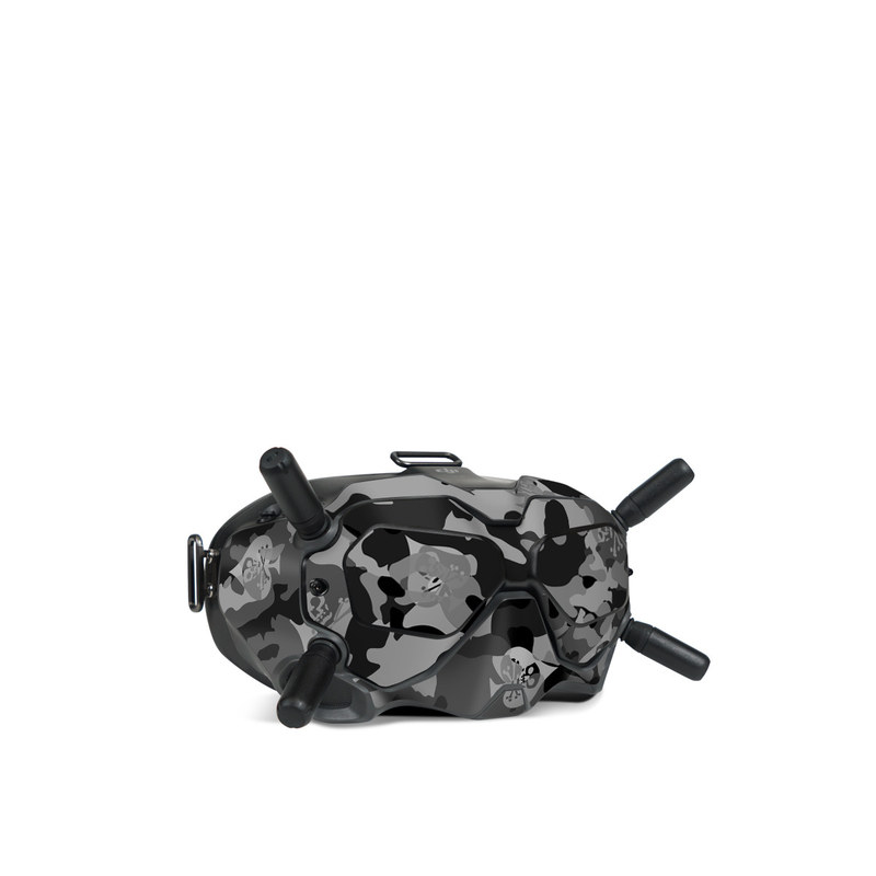 DJI FPV Goggles V2 Skin design of Military camouflage, Pattern, Design, Camouflage, Illustration, Uniform, Black-and-white, Wallpaper, Art, with black, gray colors