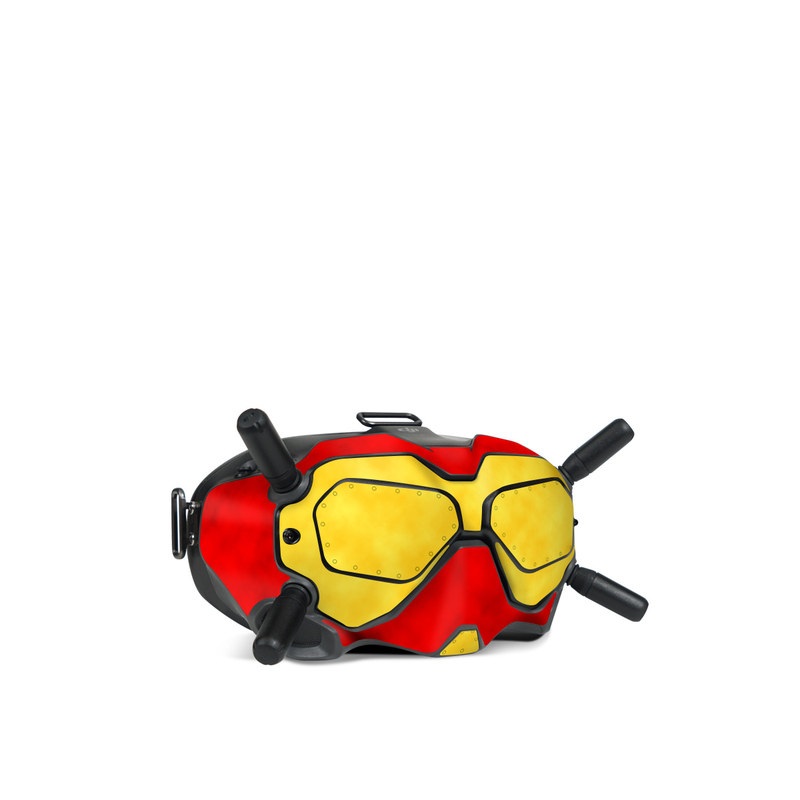 DJI FPV Goggles V2 Skin design, with red, yellow, black colors