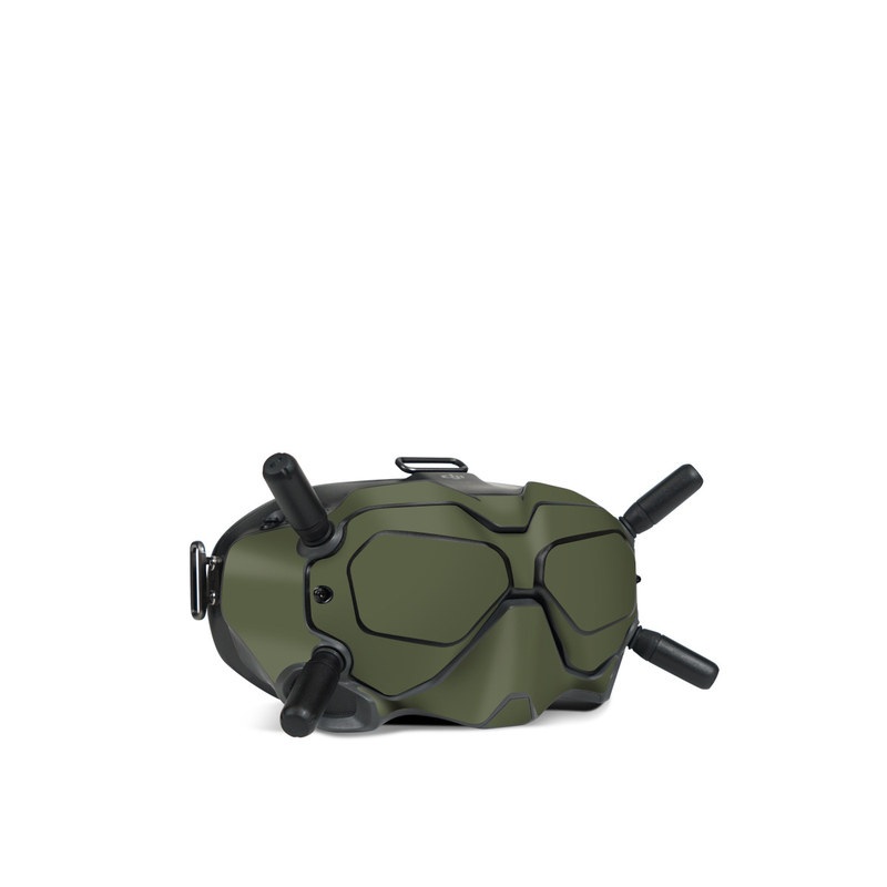 DJI FPV Goggles V2 Skin design of Green, Brown, Text, Yellow, Grass, Font, Pattern, Beige, with green colors