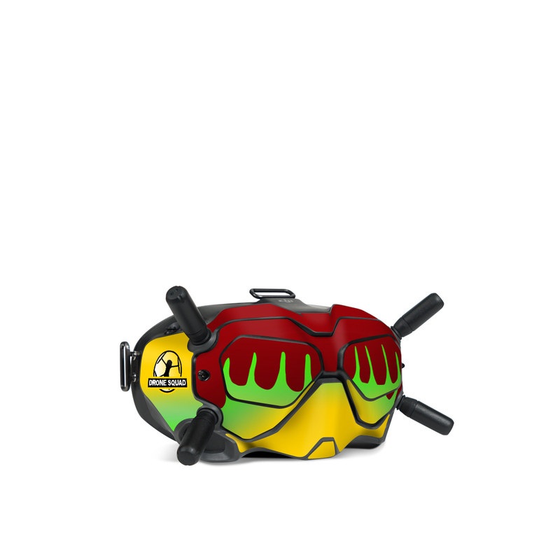 DJI FPV Goggles V2 Skin design, with yellow, green, brown colors