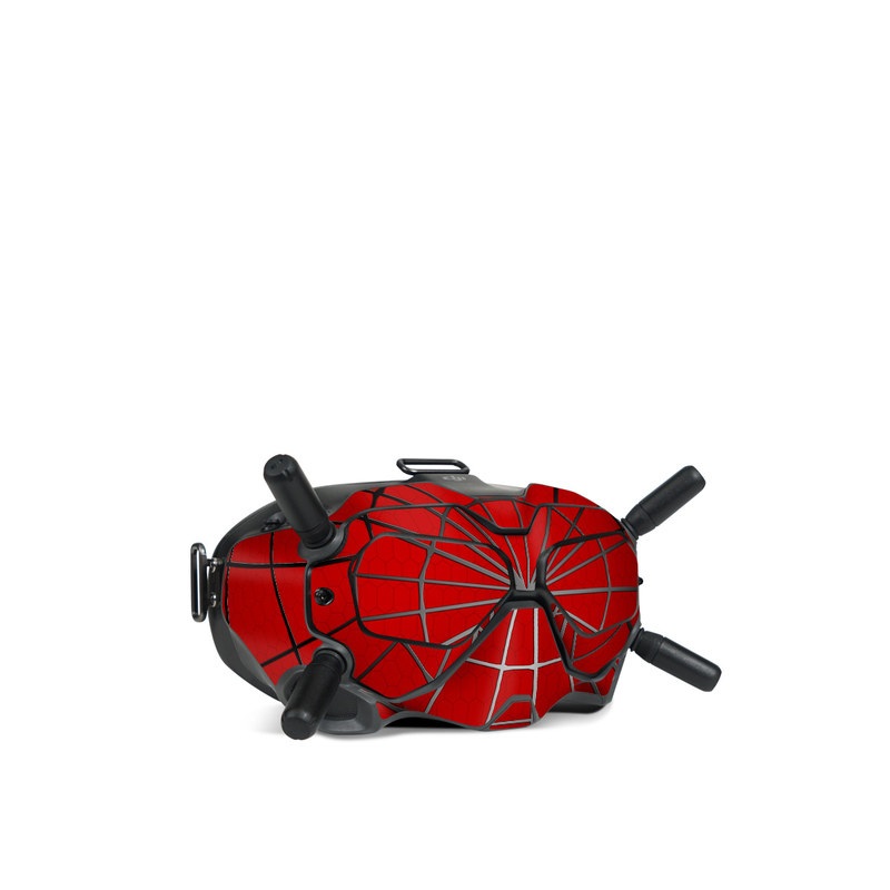 DJI FPV Goggles V2 Skin design of Red, Symmetry, Circle, Pattern, Line, with red, black, gray colors