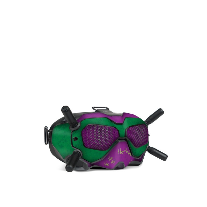 DJI FPV Goggles V2 Skin design, with green, purple, black colors