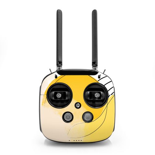 Abstract Yellow DJI FPV Remote Controller Mode 2 Skin