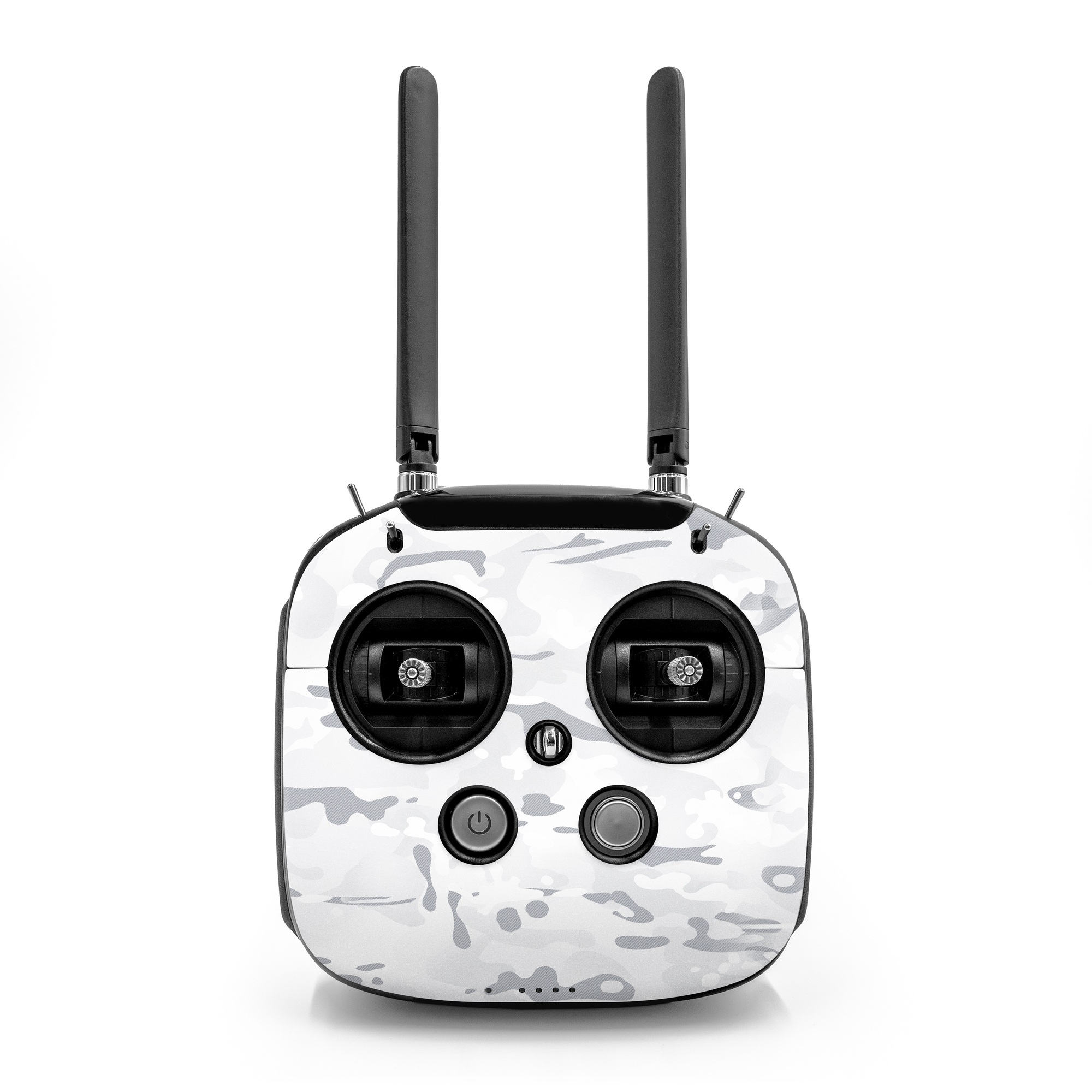 DJI FPV Remote Controller Mode 2 Skin design of Vertebrate, Mammal, Grey, Pattern, Monochrome, Art, Monochrome photography, Rock, Font, Winter, with white, gray colors
