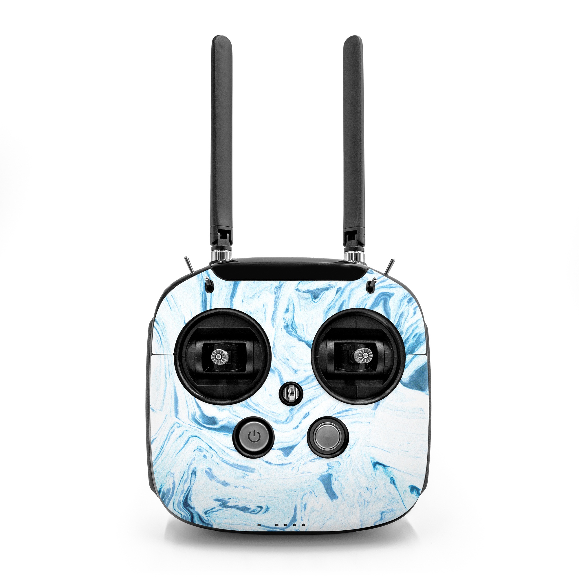 DJI FPV Remote Controller Mode 2 Skin design of Water, Aqua, Wind wave, Drawing, Painting, Wave, Pattern, Art, with blue colors