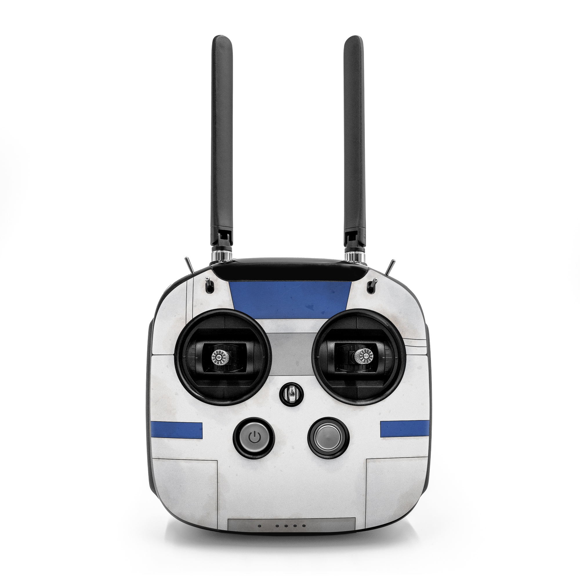 DJI FPV Remote Controller Mode 2 Skin design, with blue, gray, green, red colors