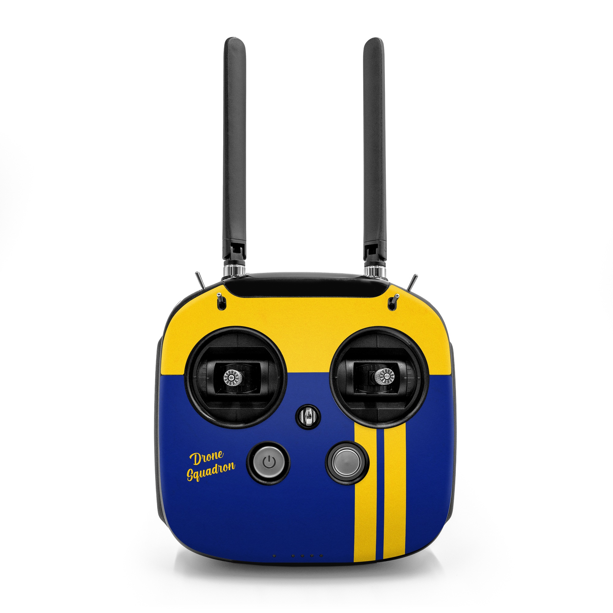 DJI FPV Remote Controller Mode 2 Skin design, with blue, yellow colors