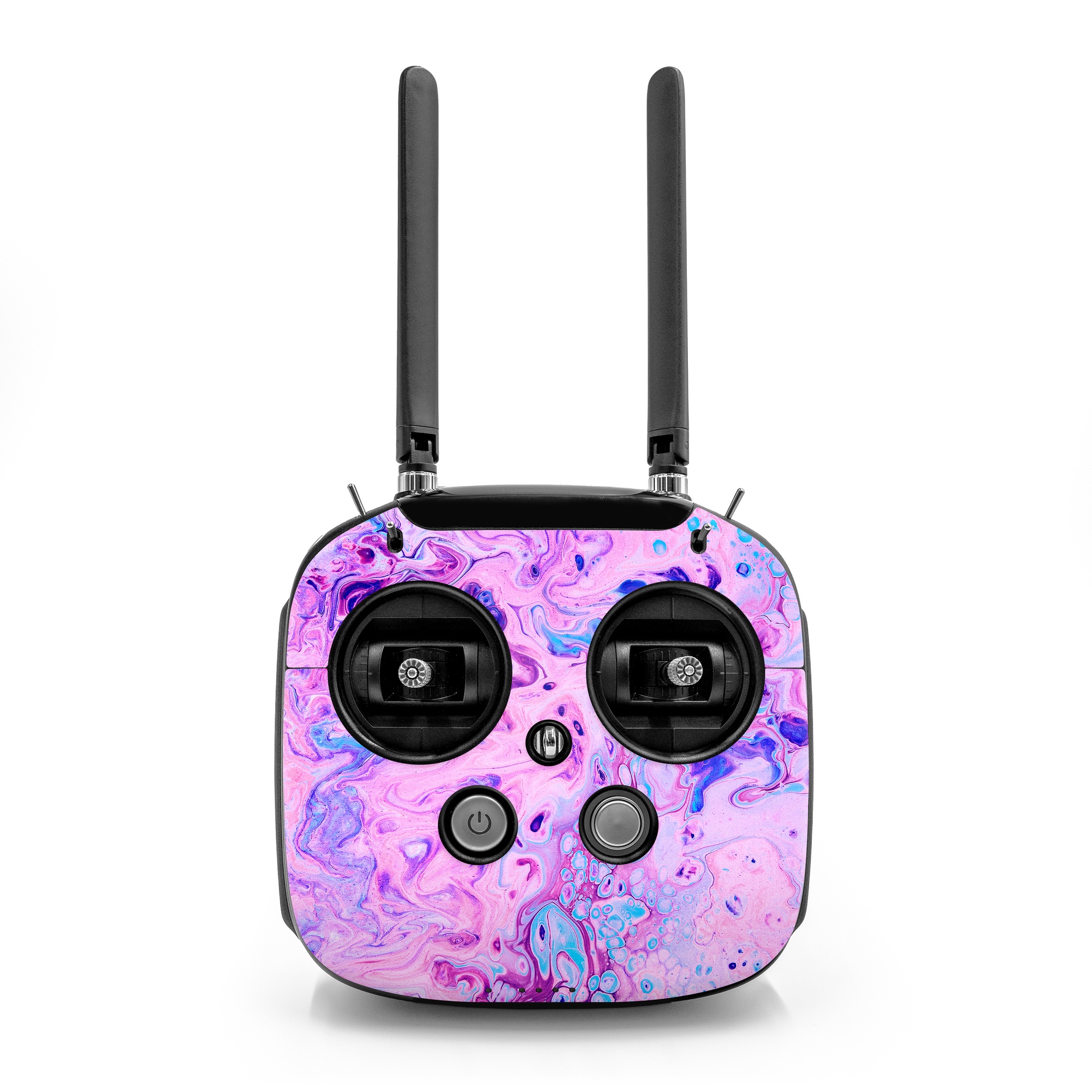 DJI FPV Remote Controller Mode 2 Skin design of Purple, Violet, Lilac, Art, Pattern, Modern art, Painting, Visual arts, Acrylic paint, Magenta, with pink, purple, blue colors