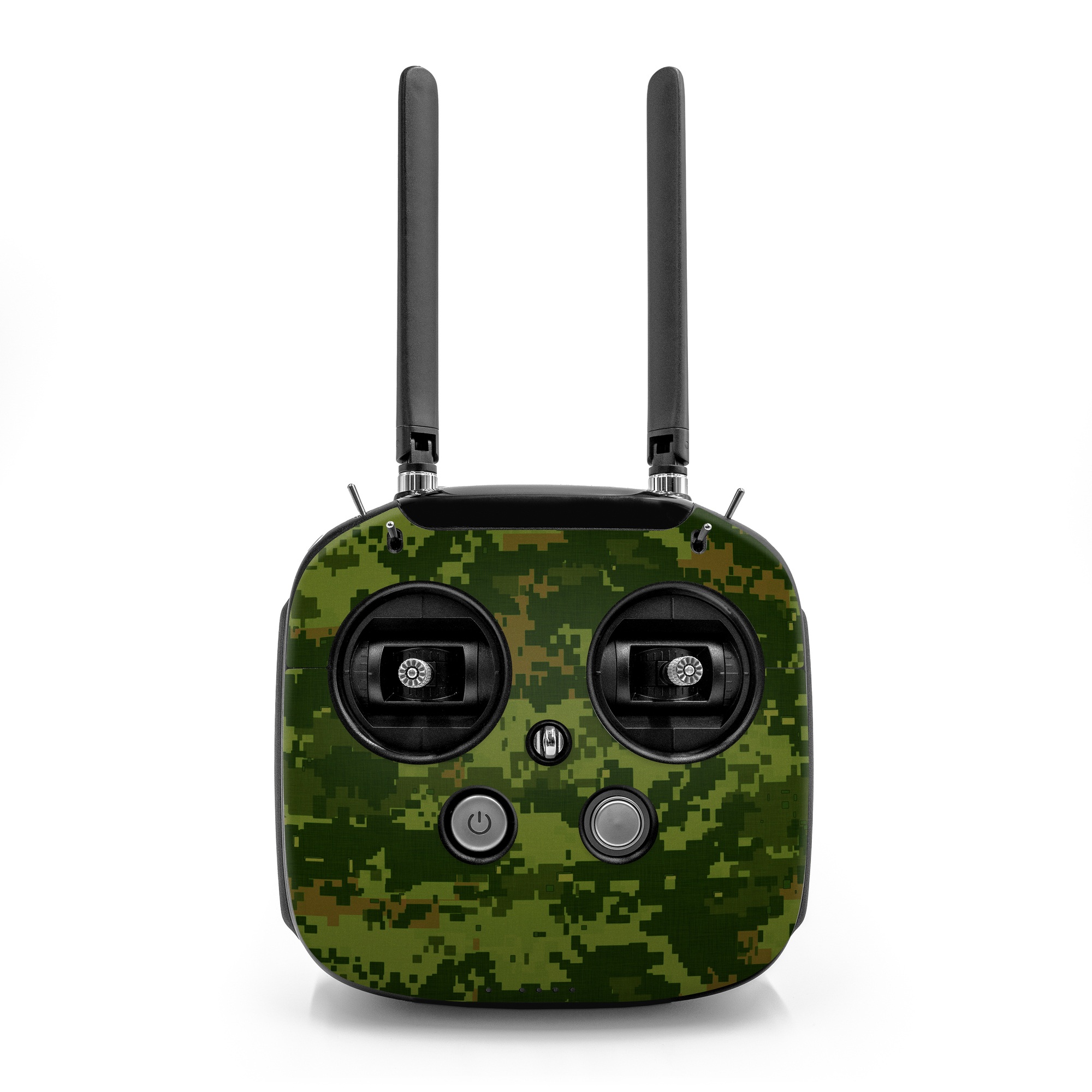 DJI FPV Remote Controller Mode 2 Skin design of Military camouflage, Green, Pattern, Uniform, Camouflage, Clothing, Design, Leaf, Plant, with green, brown colors