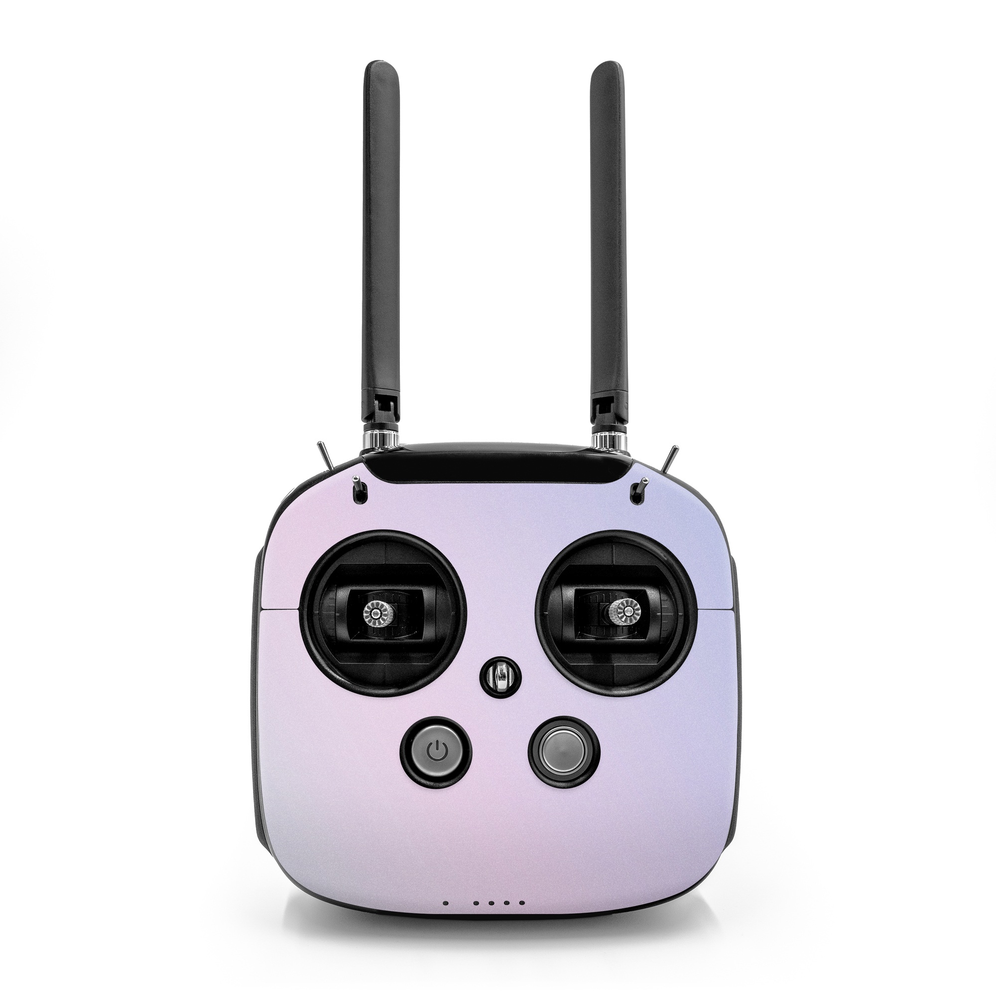 DJI FPV Remote Controller Mode 2 Skin design of White, Blue, Daytime, Sky, Atmospheric phenomenon, Atmosphere, Calm, Line, Haze, Fog, with pink, purple, blue colors