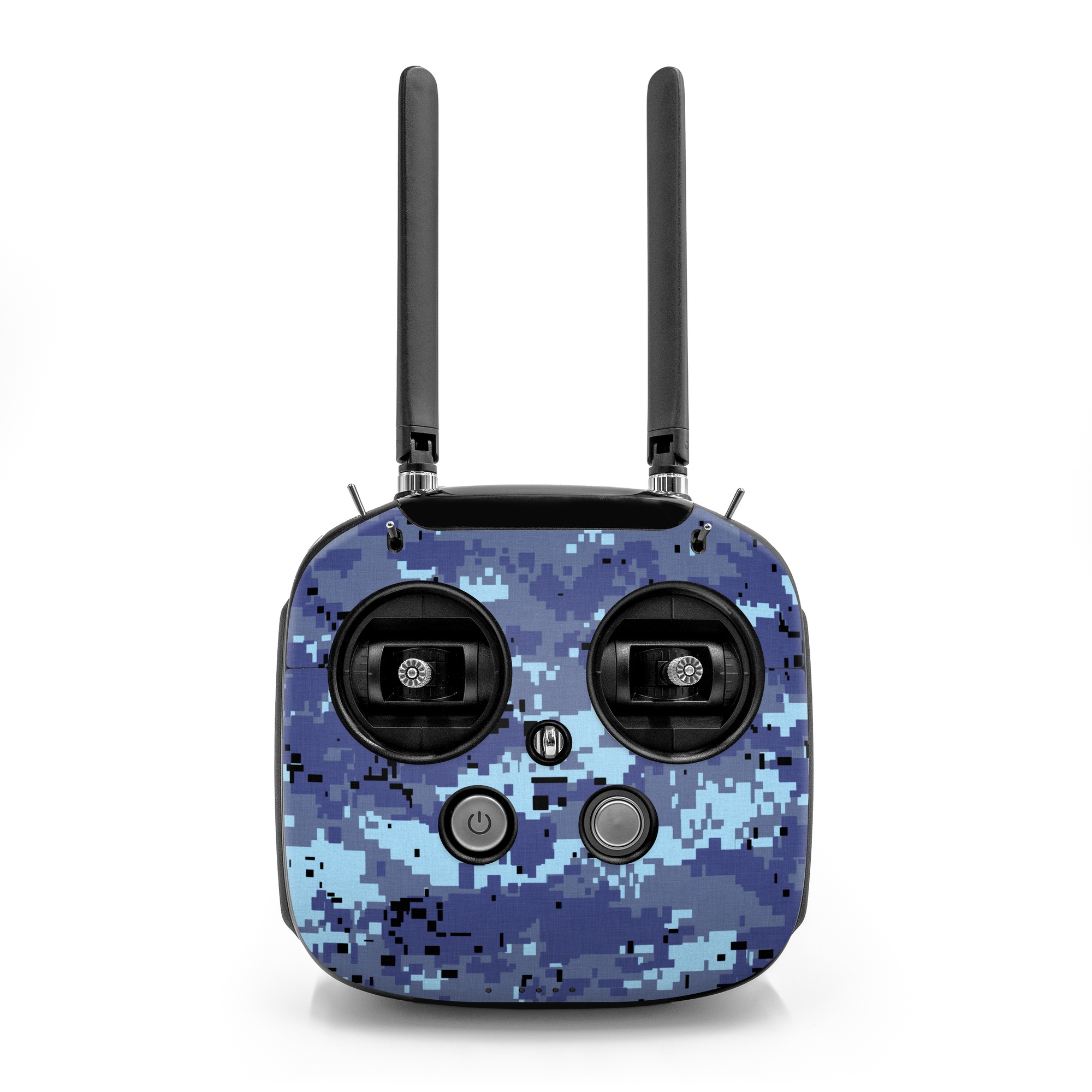 DJI FPV Remote Controller Mode 2 Skin design of Blue, Purple, Pattern, Lavender, Violet, Design, with blue, gray, black colors