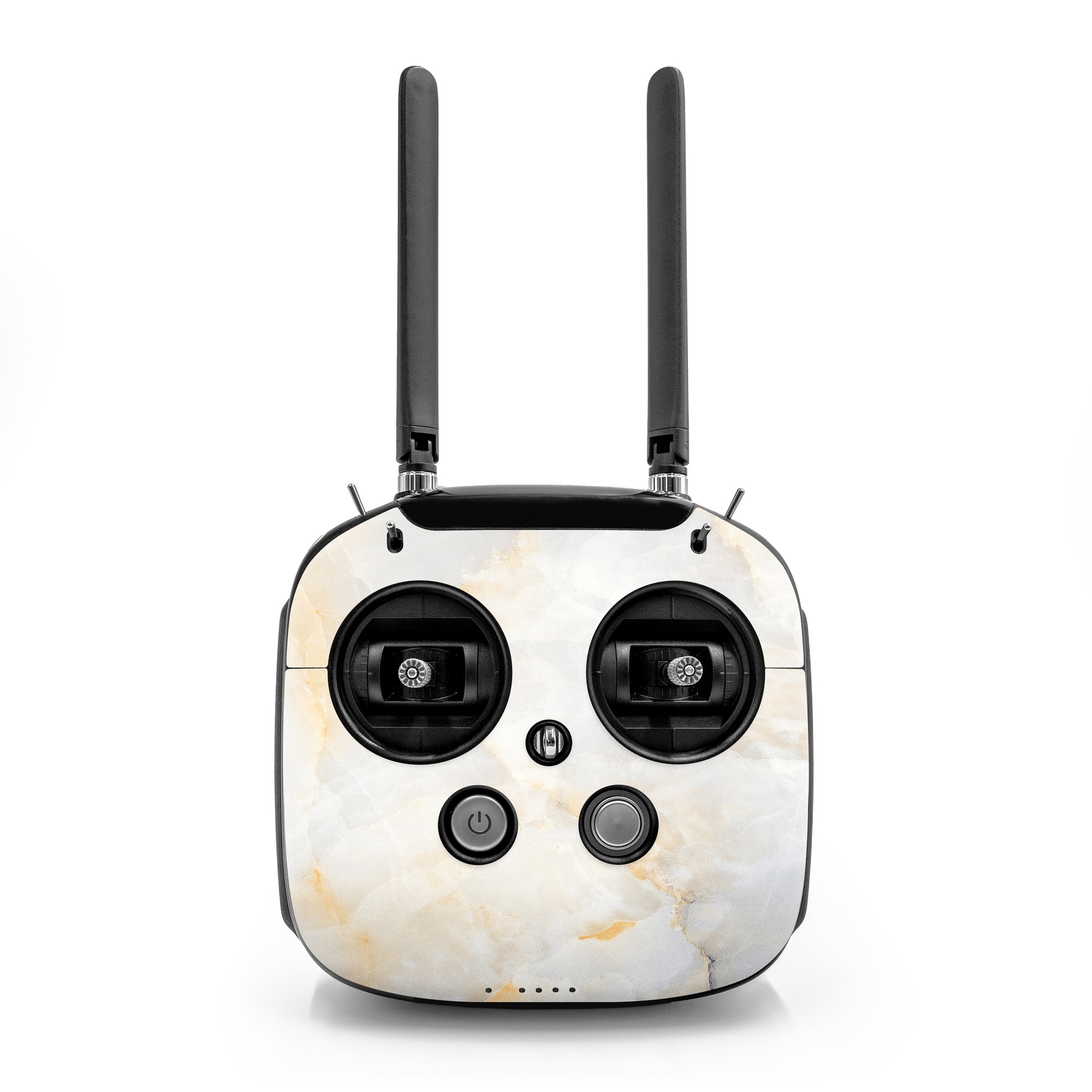DJI FPV Remote Controller Mode 2 Skin design of White, Textile, Flooring, Marble, Paper, Pattern, Fashion accessory, Tile, with white, orange, black, yellow colors